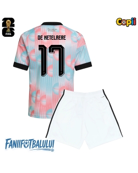 Belgia Charles De Ketelaere #17 Echipament de Fotbal Replică Mondial 2026 Copii Deplasare (+ Șorturi)
